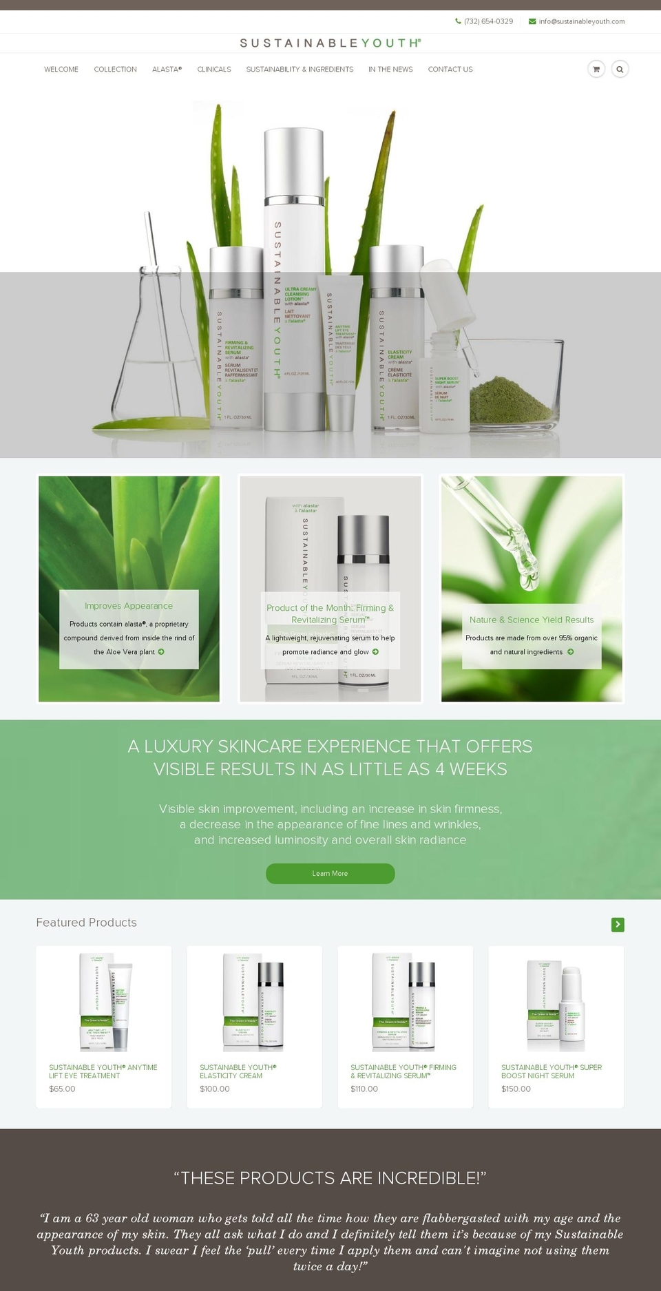 elastafirm.com shopify website screenshot