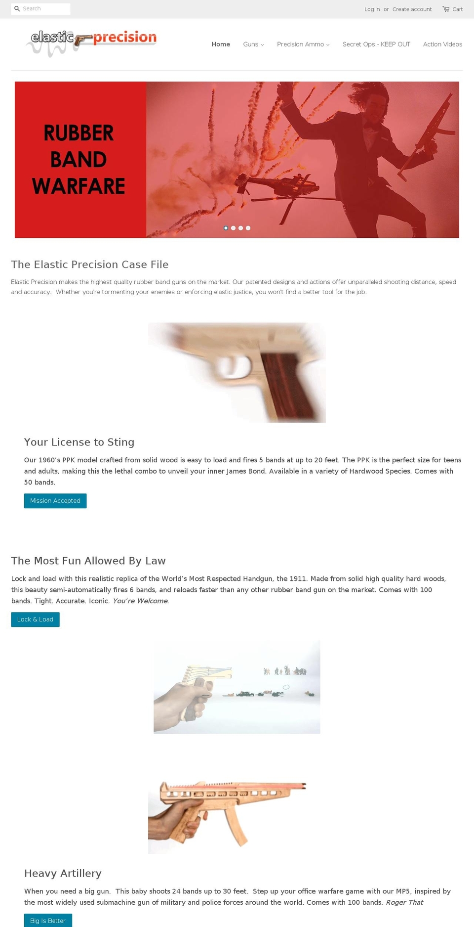 elasticprecision.com — Shopify storefront screenshot