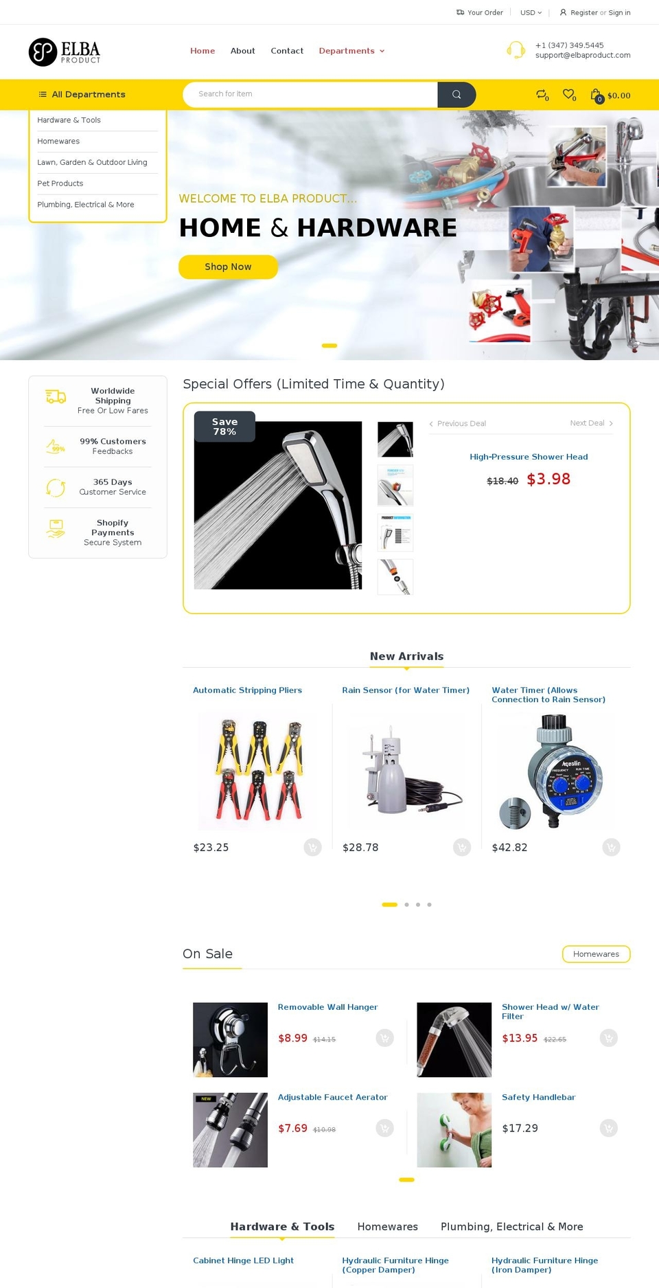 elbacustom.com — Shopify storefront screenshot
