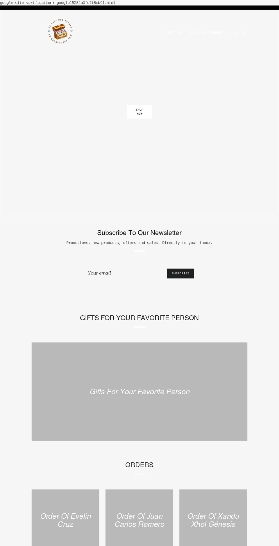 elbauldeltesoro.com shopify website screenshot