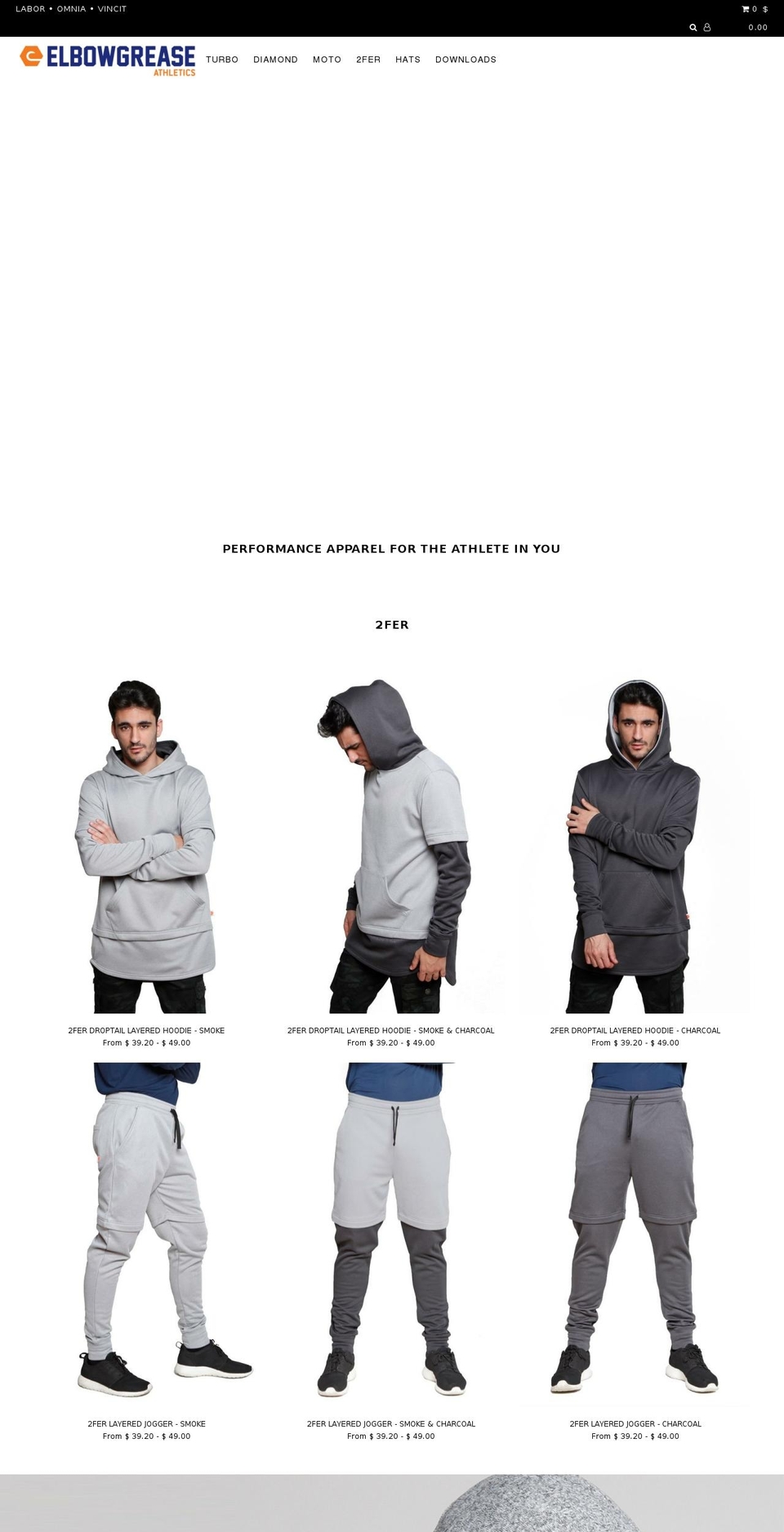 elbowgrease.com shopify website screenshot