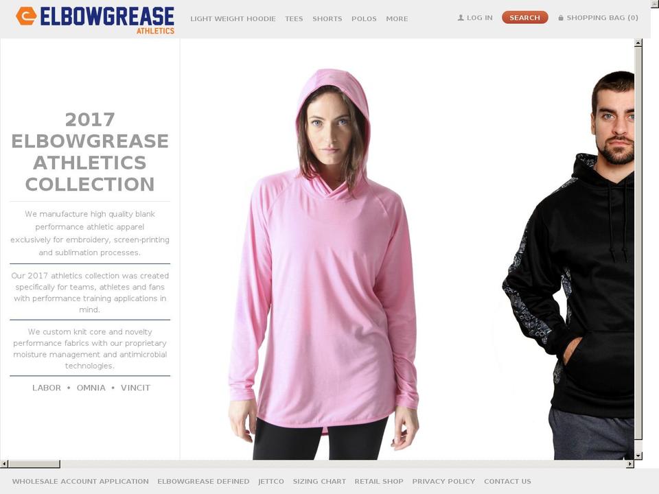 elbowgreaseathletics.com shopify website screenshot