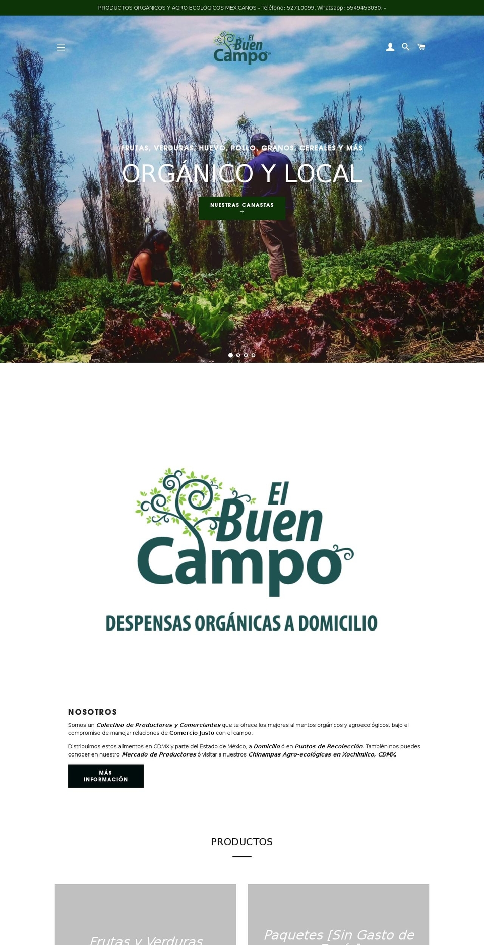 elbuencampo.com shopify website screenshot