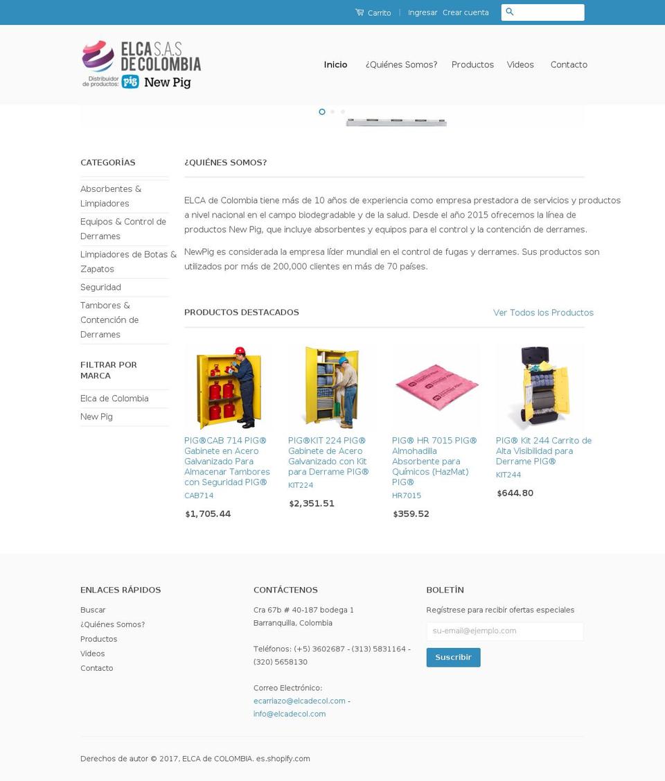 elcadecol.com shopify website screenshot