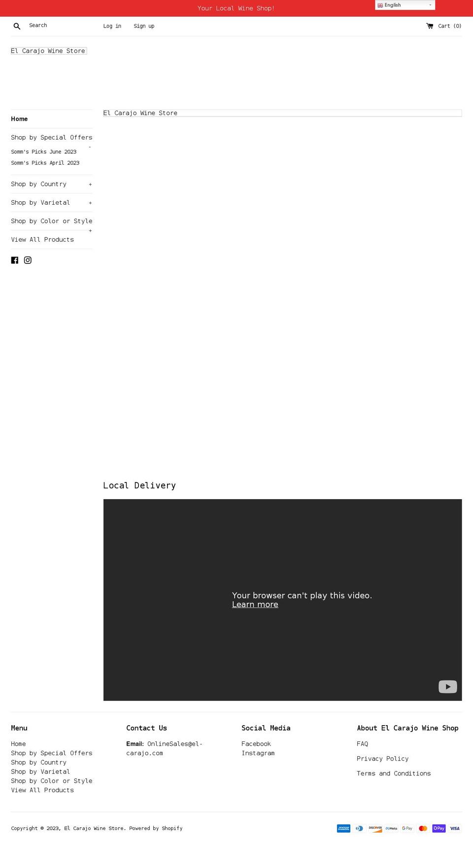 elcarajo.shop shopify website screenshot