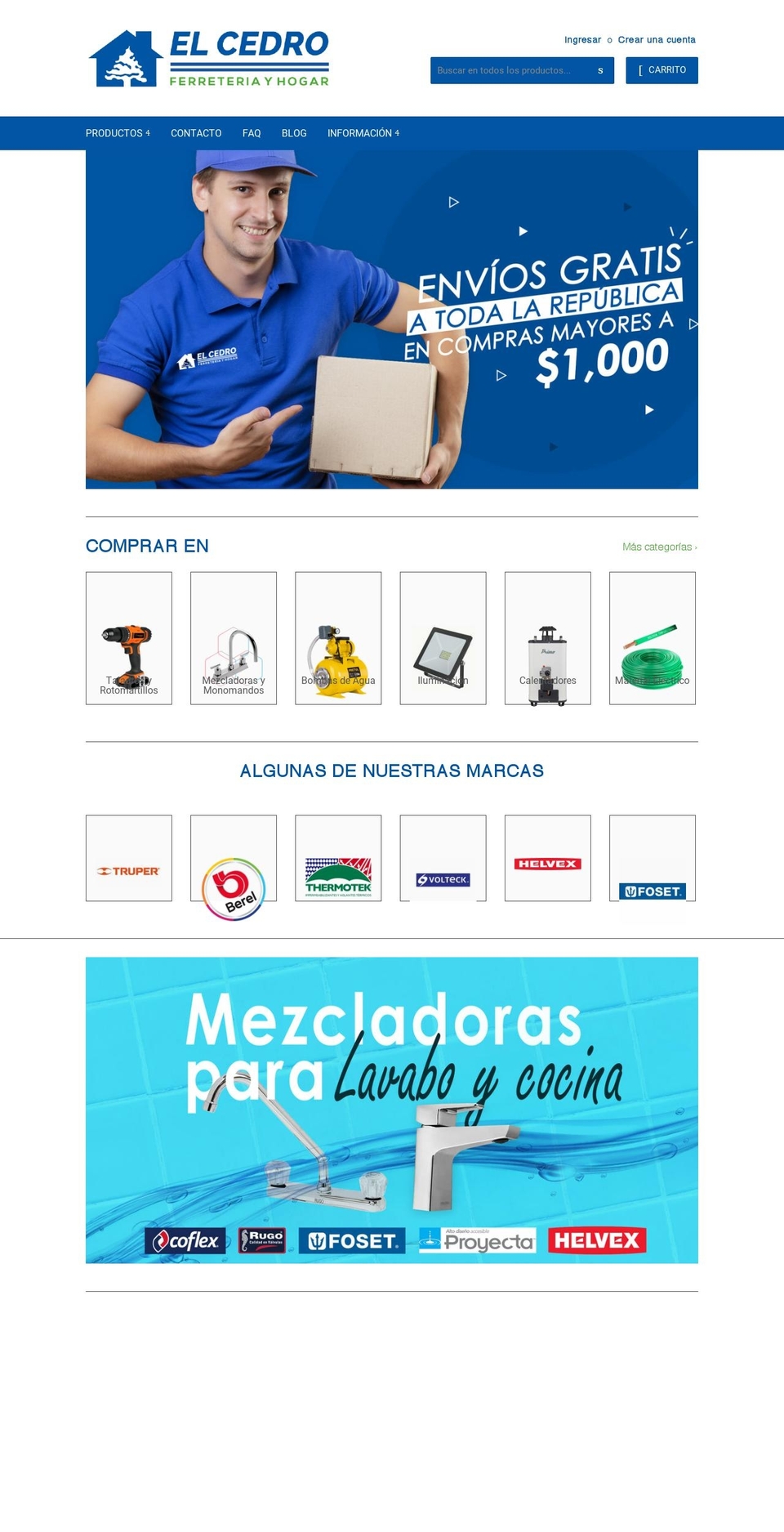 elcedro.mx shopify website screenshot