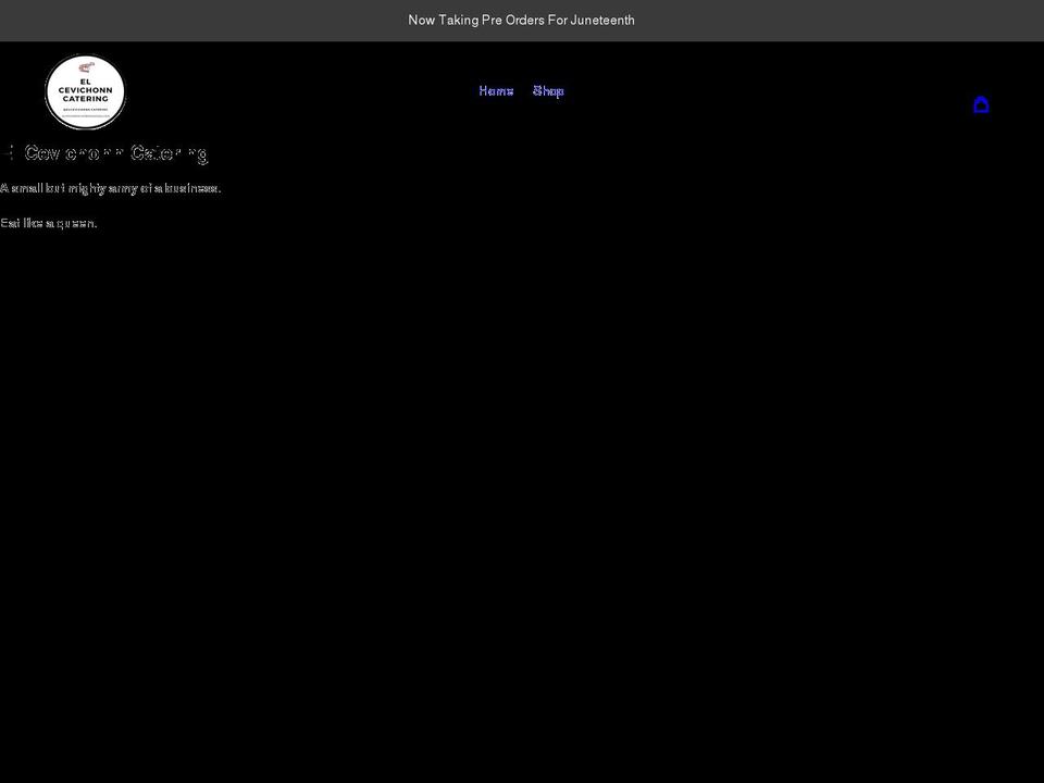 elcevichonncatering.com shopify website screenshot