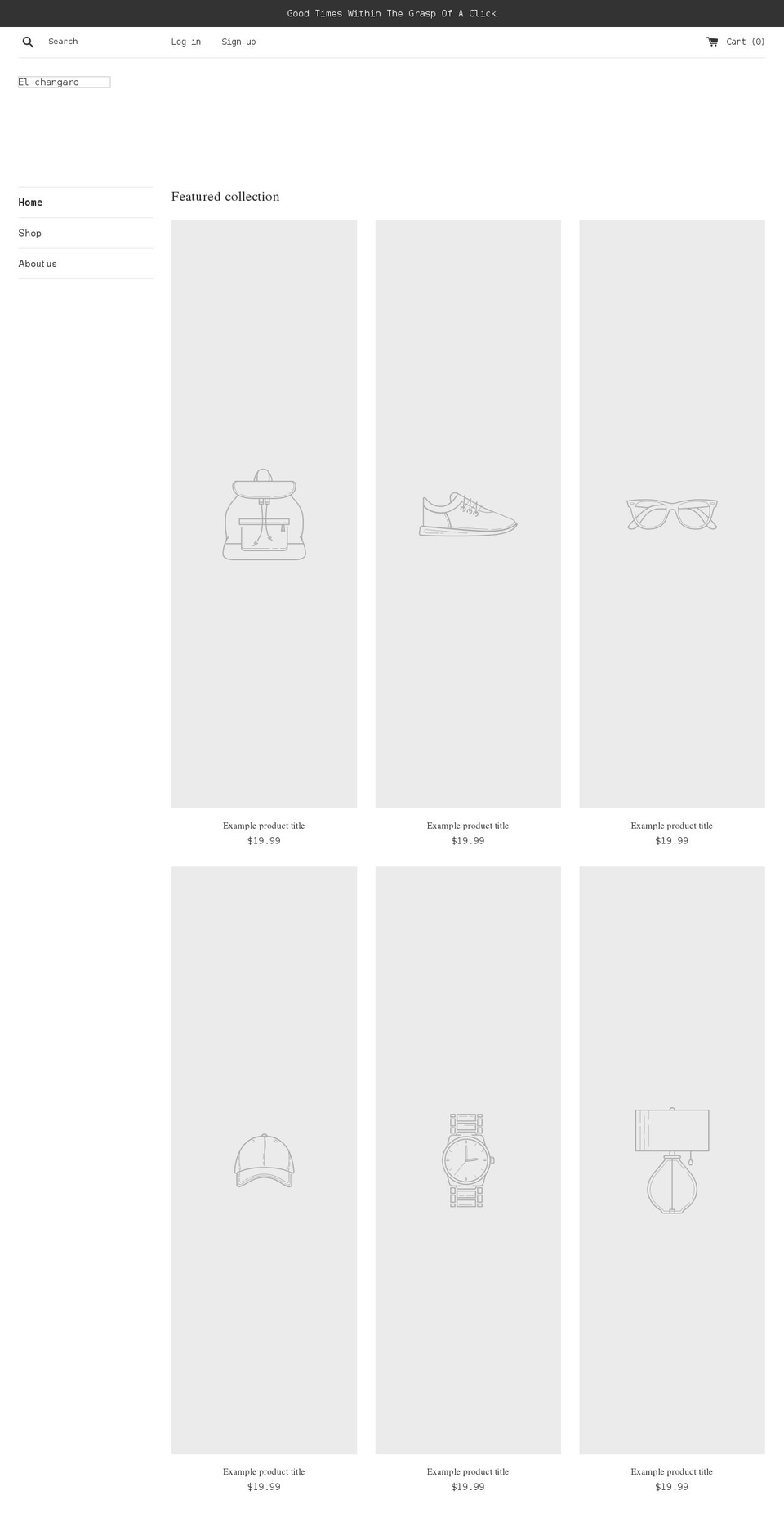 elchangaro.com shopify website screenshot