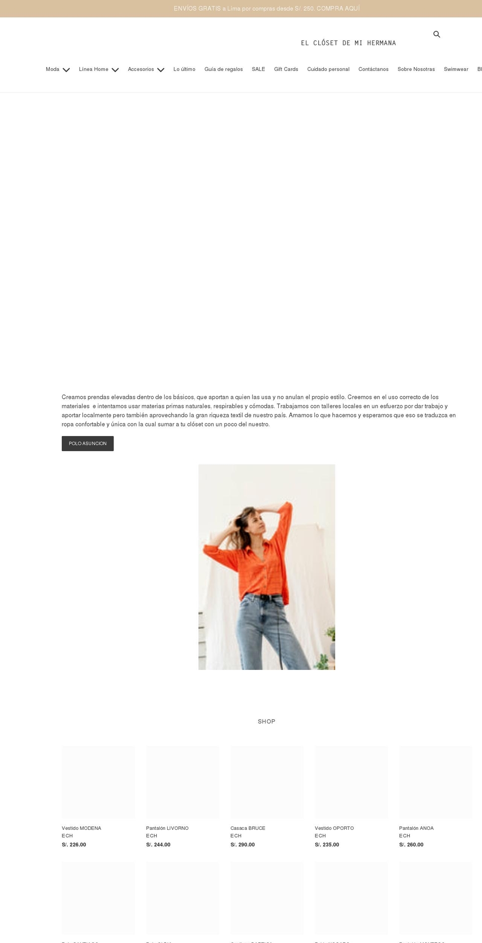 elclosetdemihermana.com shopify website screenshot