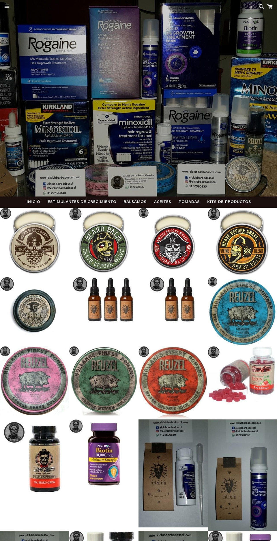 elclubbarbadoscol.com — Shopify storefront screenshot