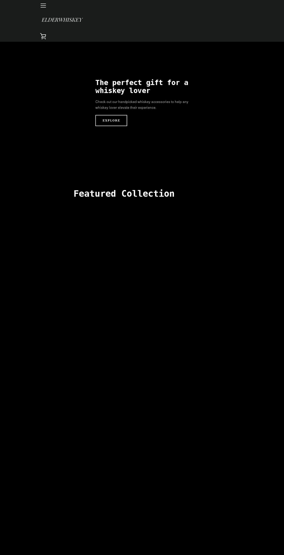 elderwhiskey.com shopify website screenshot