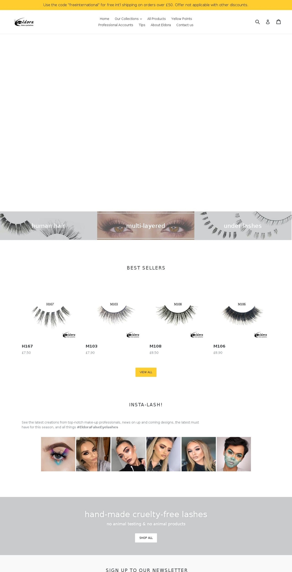 eldora.co.uk shopify website screenshot