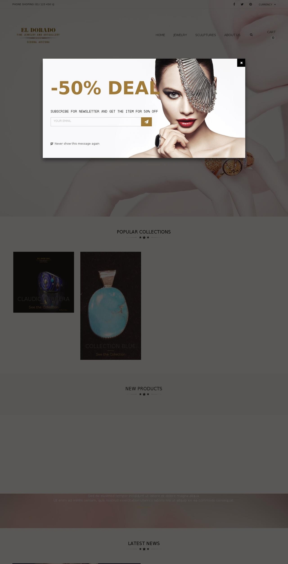 jewelry-r13 Shopify theme site example eldoradosedona.com