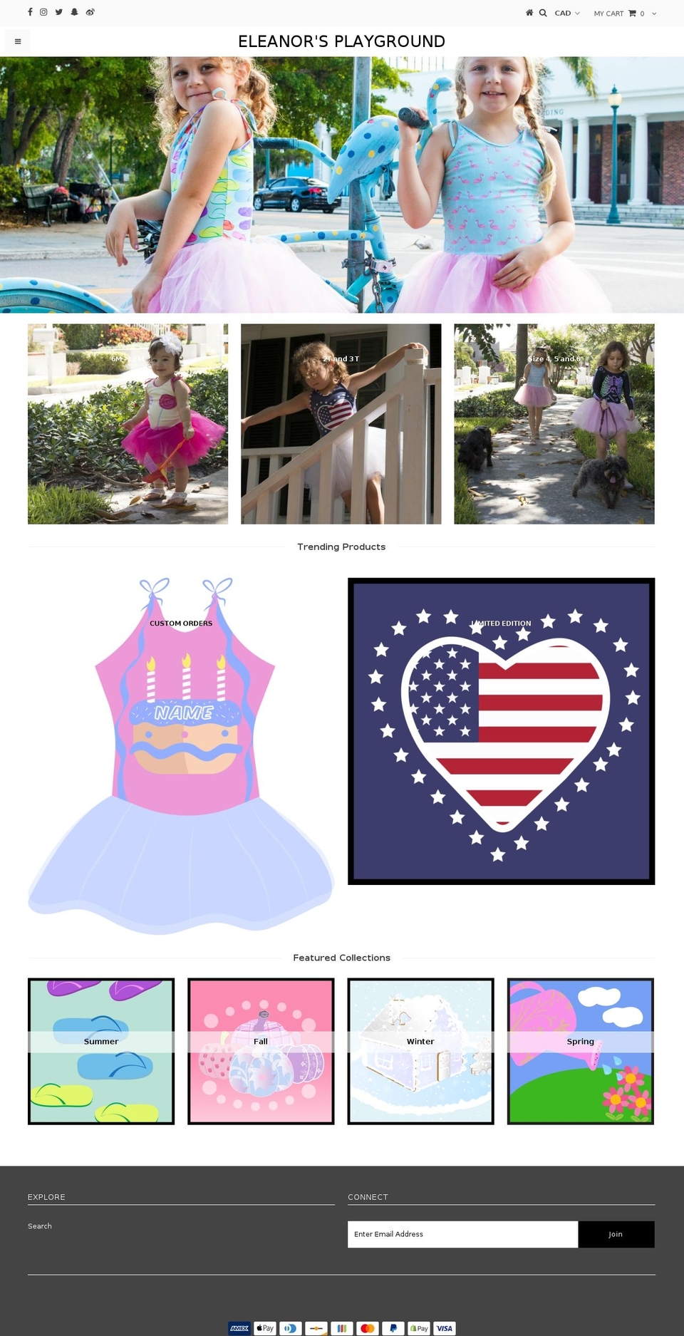 eleanorsplayground.com — Shopify storefront screenshot