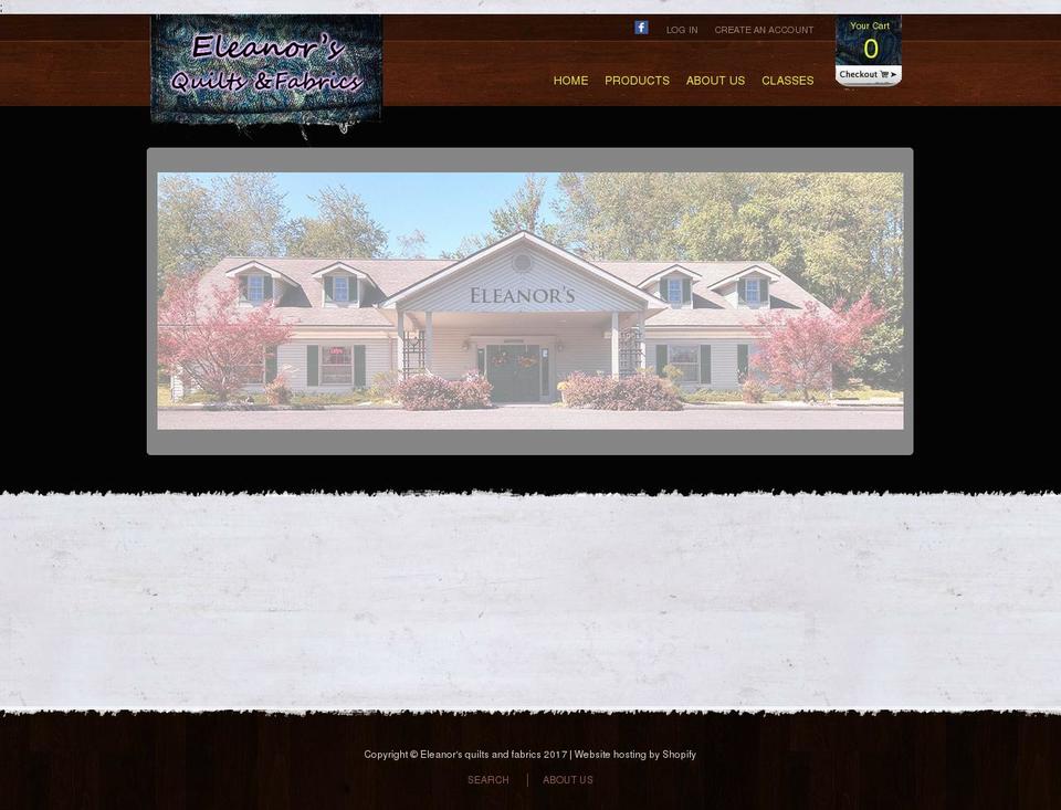 Threadify Shopify theme site example eleanorsquiltsandfabrics.com