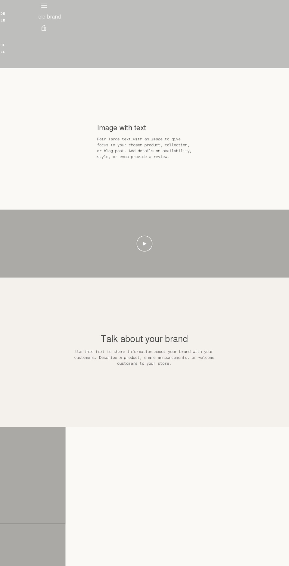eleapparel.com shopify website screenshot