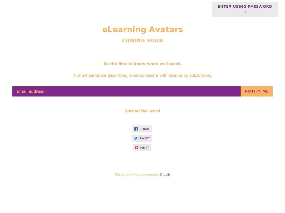 elearningavatars.com — Shopify storefront screenshot