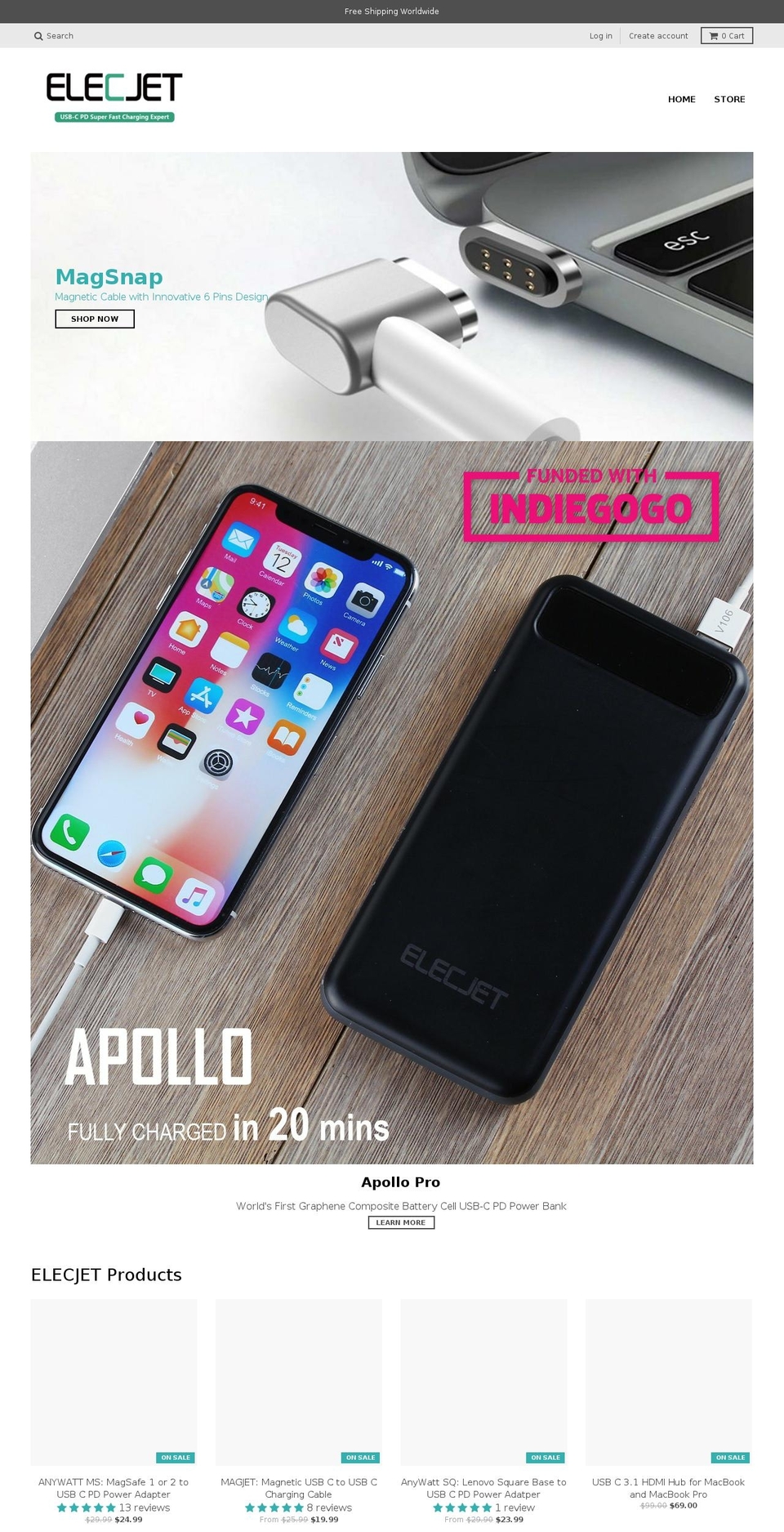 elecjet.com — Shopify storefront screenshot