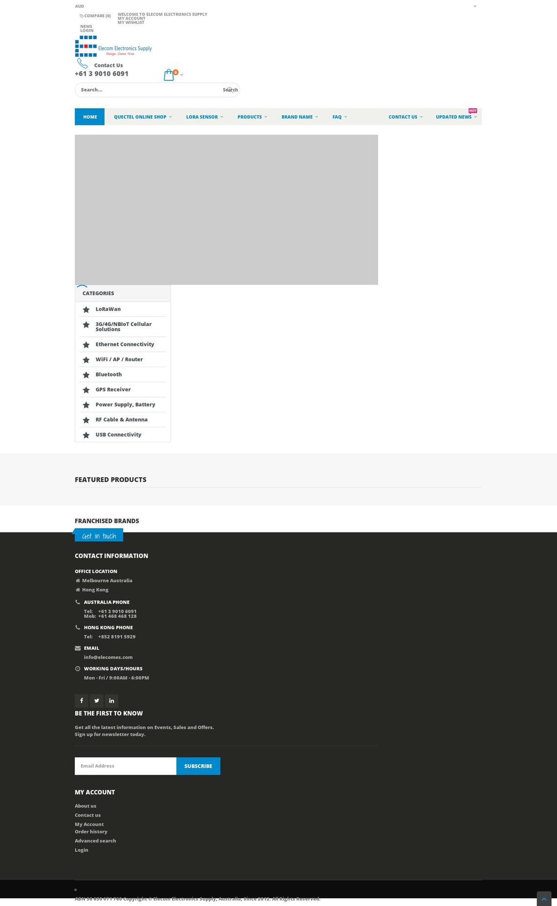 elecomes.com shopify website screenshot