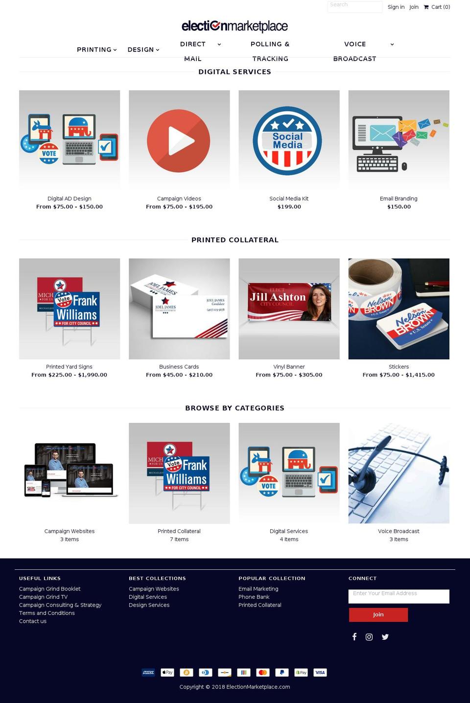 mr-parker Shopify theme site example electionmarketplace.com