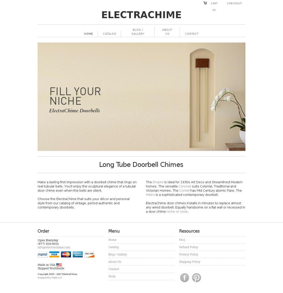 electrachime.com shopify website screenshot