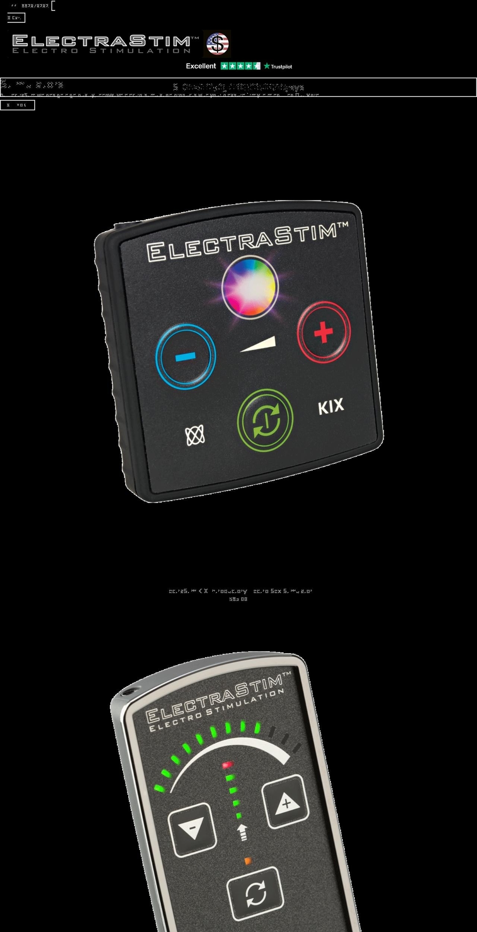 electrastimusa.com — Shopify storefront screenshot