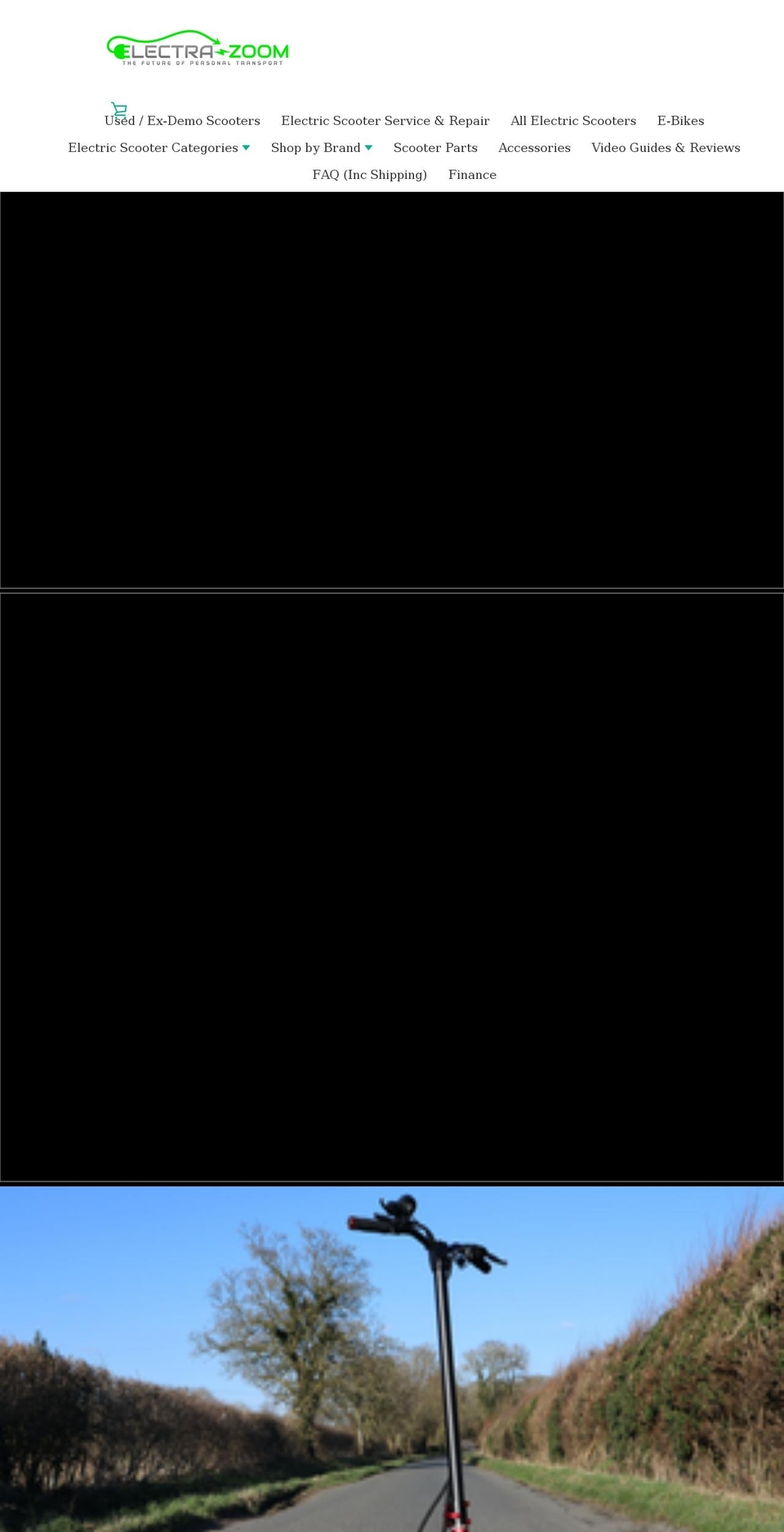 electrazoomscooters.com shopify website screenshot