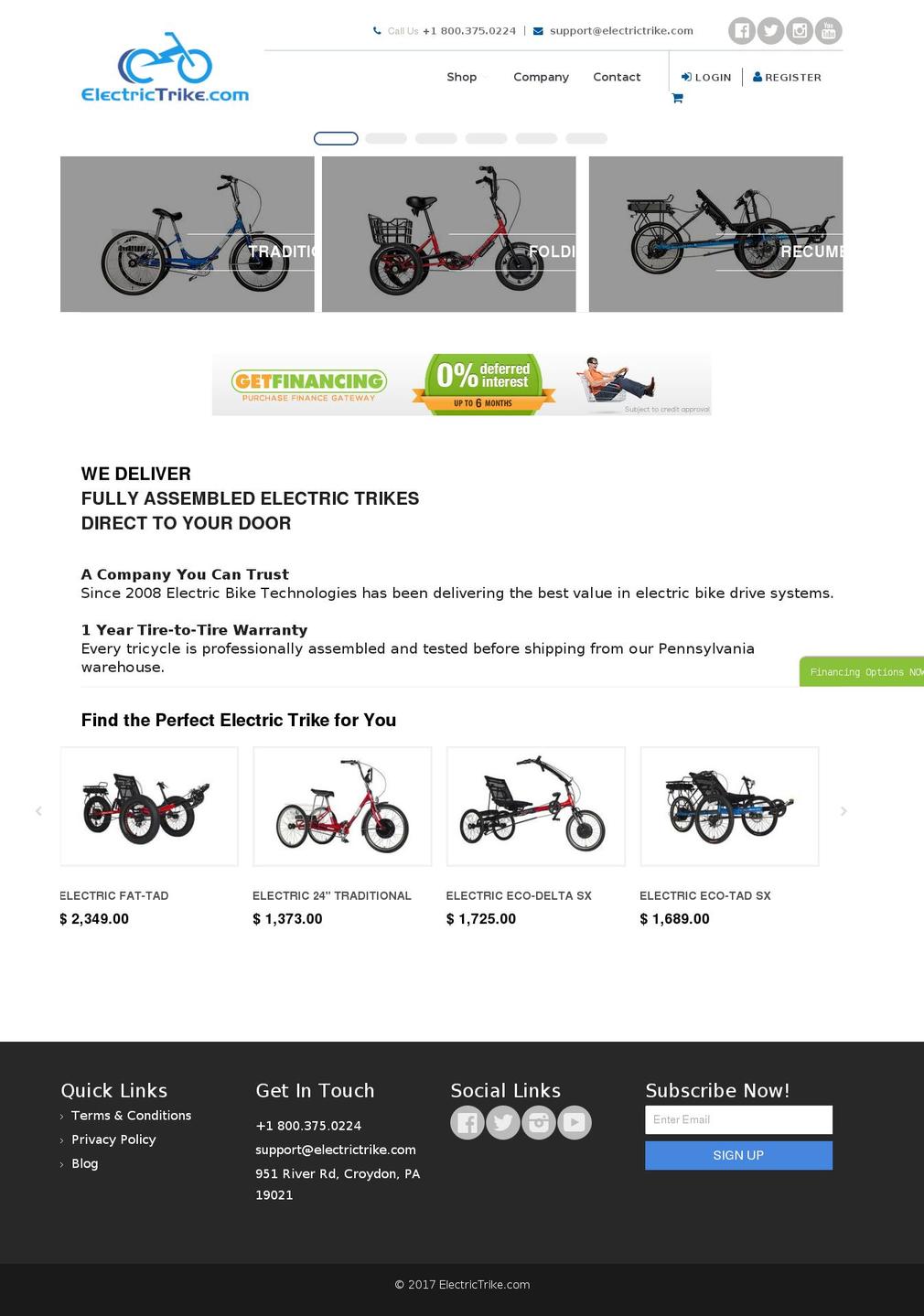 electric-trike.com shopify website screenshot