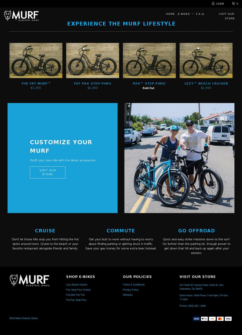 Murf Electric Bikes - Version 3C Shopify theme site example electricbikesanclemente.com