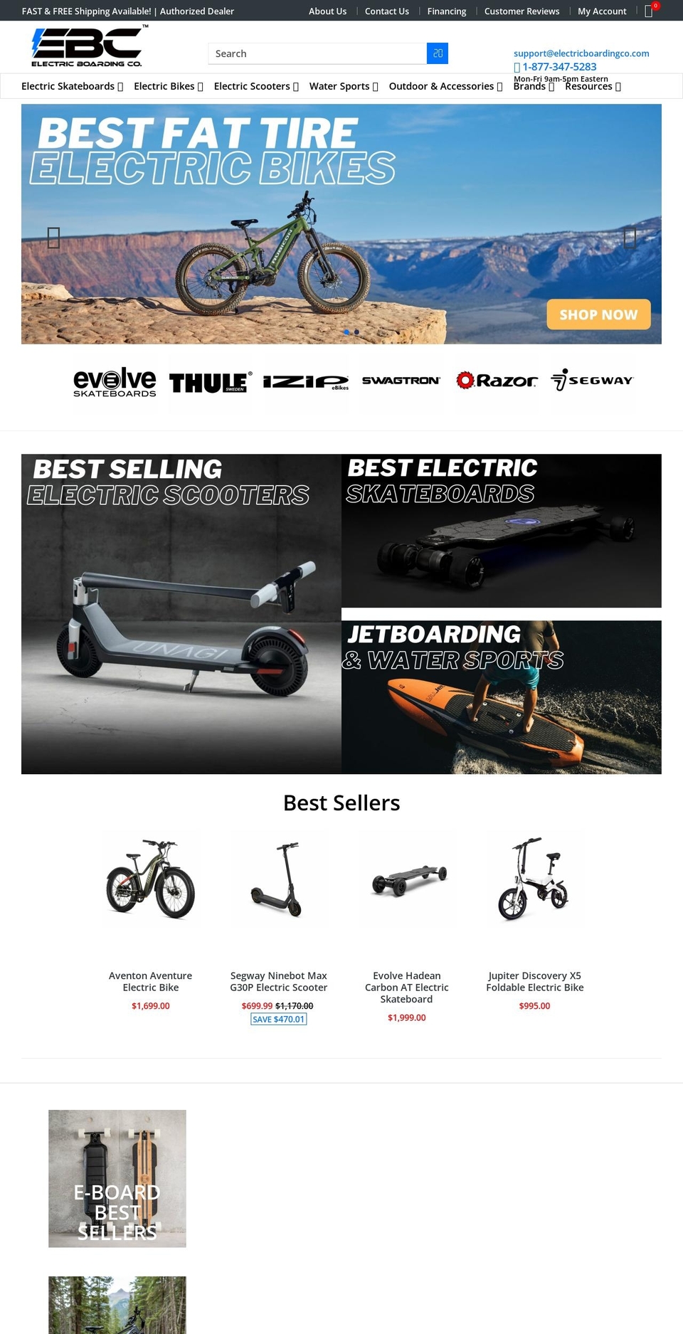electricboardingco.com shopify website screenshot