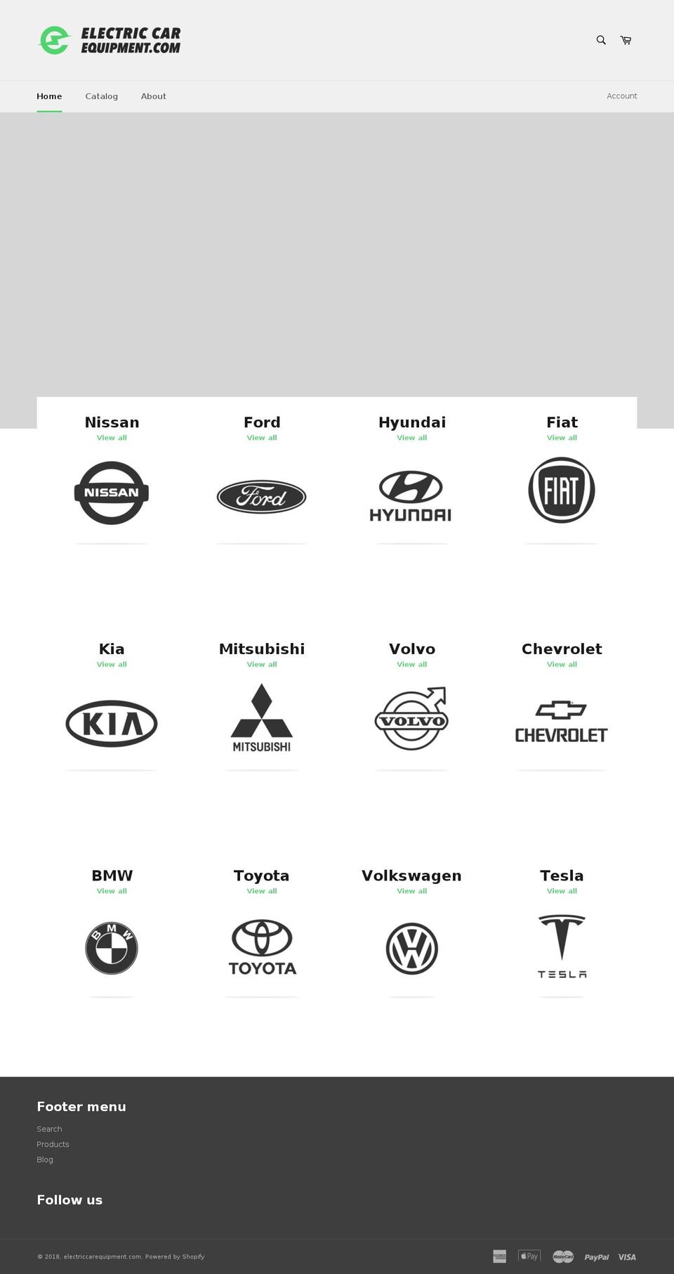 electriccarequipment.com — Shopify storefront screenshot