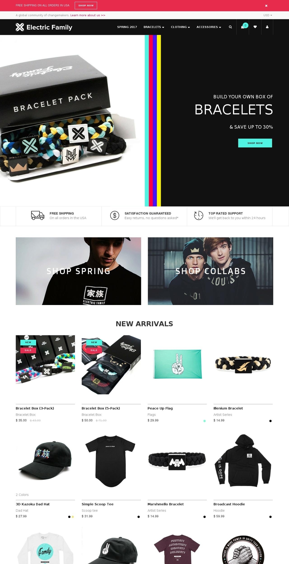 warehouse Shopify theme site example electricfamily.com