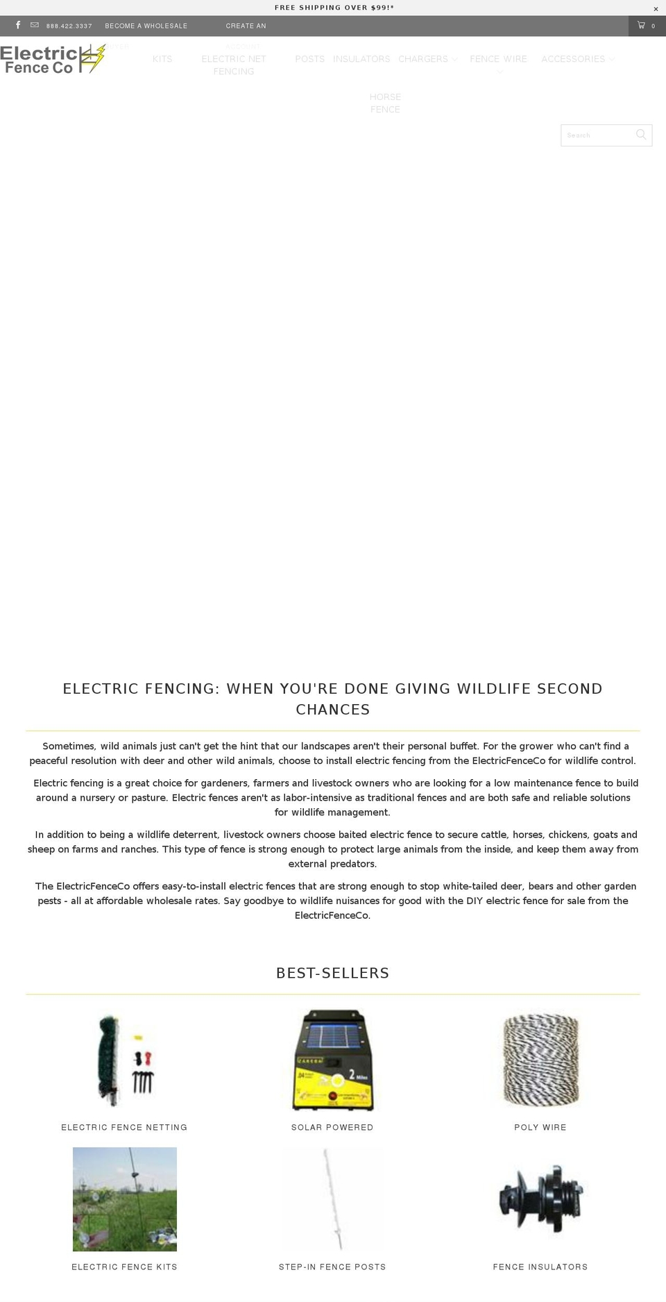 electricfenceco.com — Shopify storefront screenshot