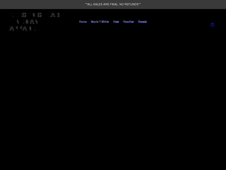 electricheadlinemanapparel.com shopify website screenshot