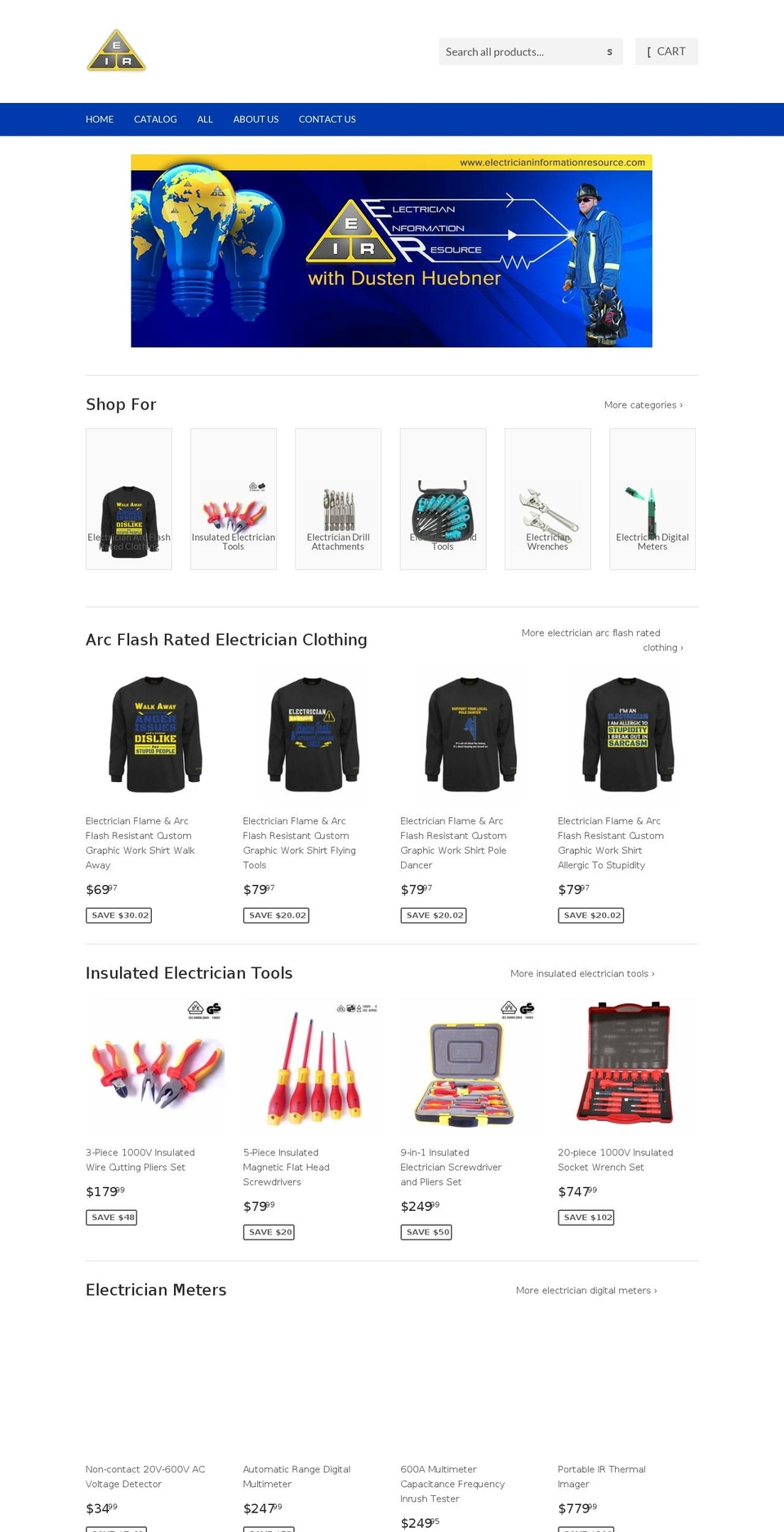 electricianinformationresource.store shopify website screenshot