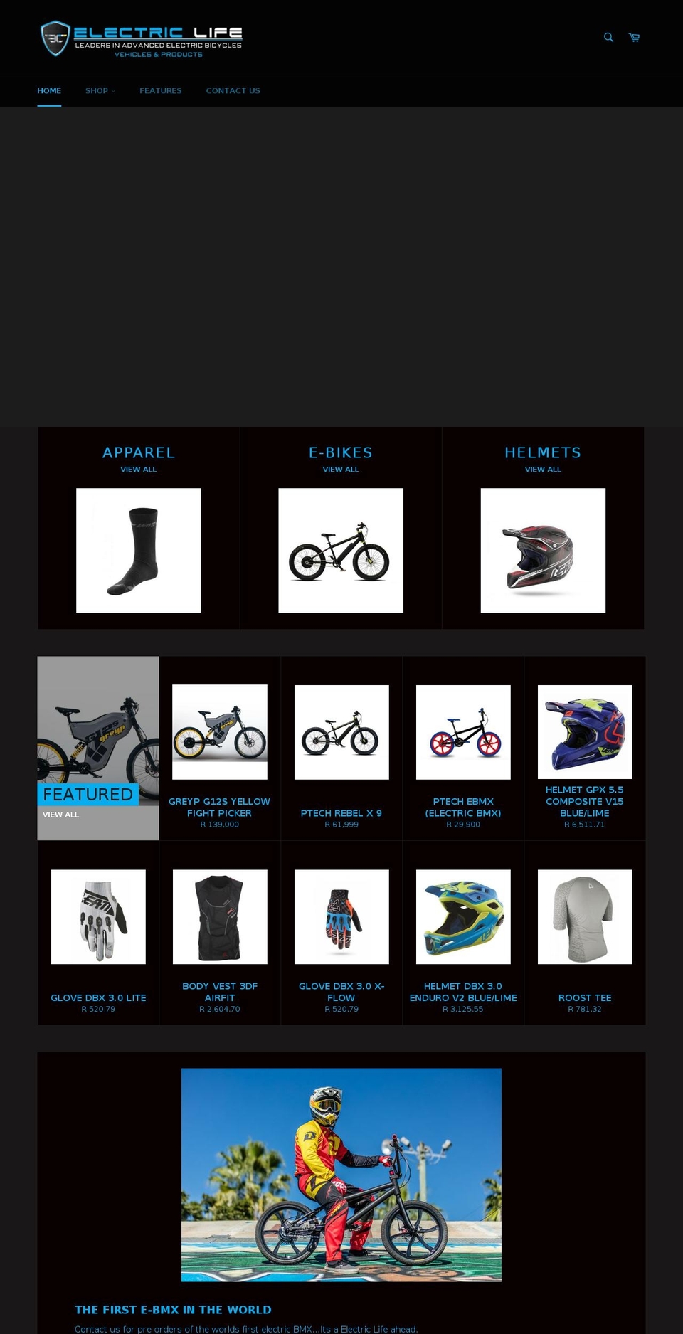 electriclifestore.com — Shopify storefront screenshot