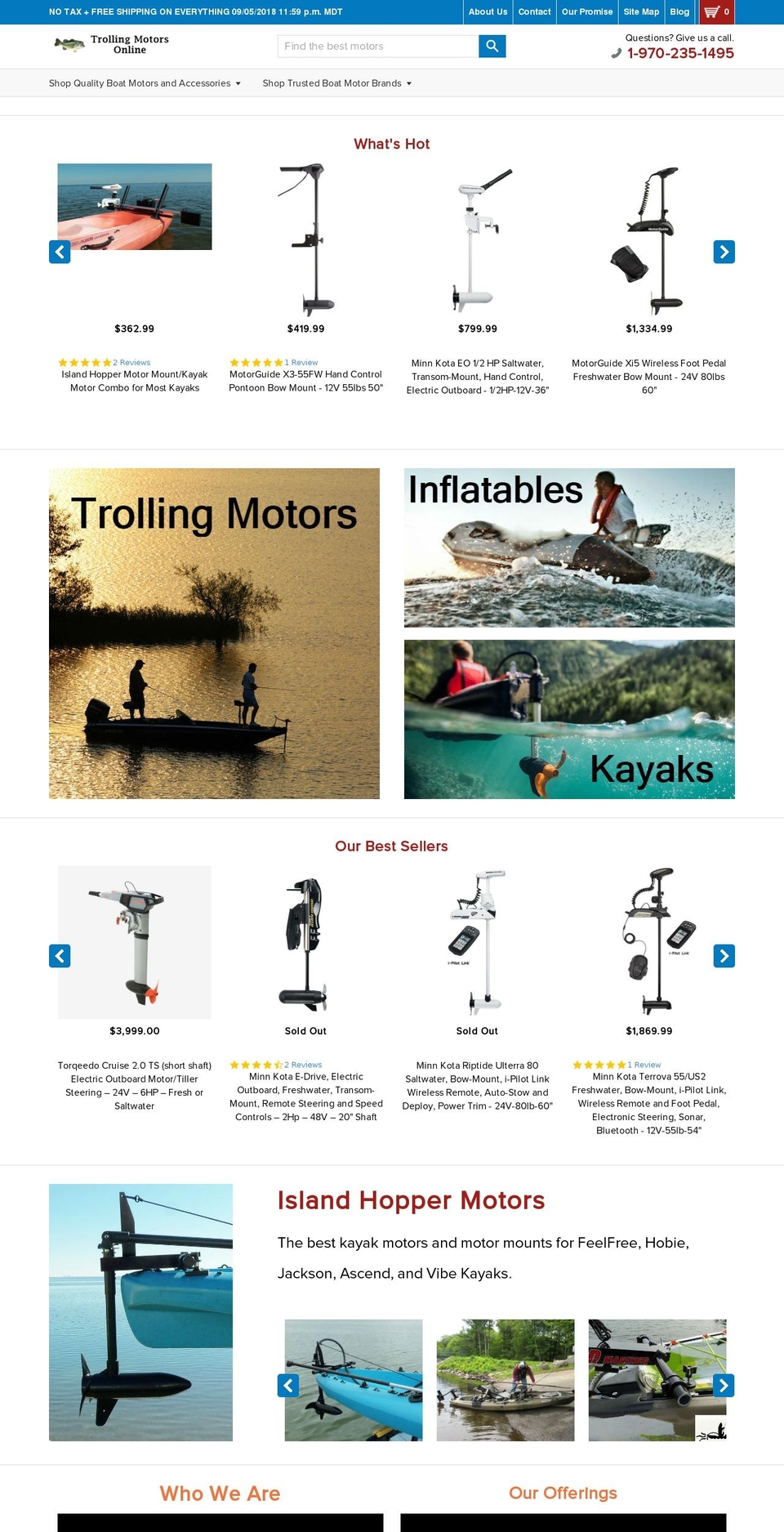 electricoutboardsonline.com — Shopify storefront screenshot