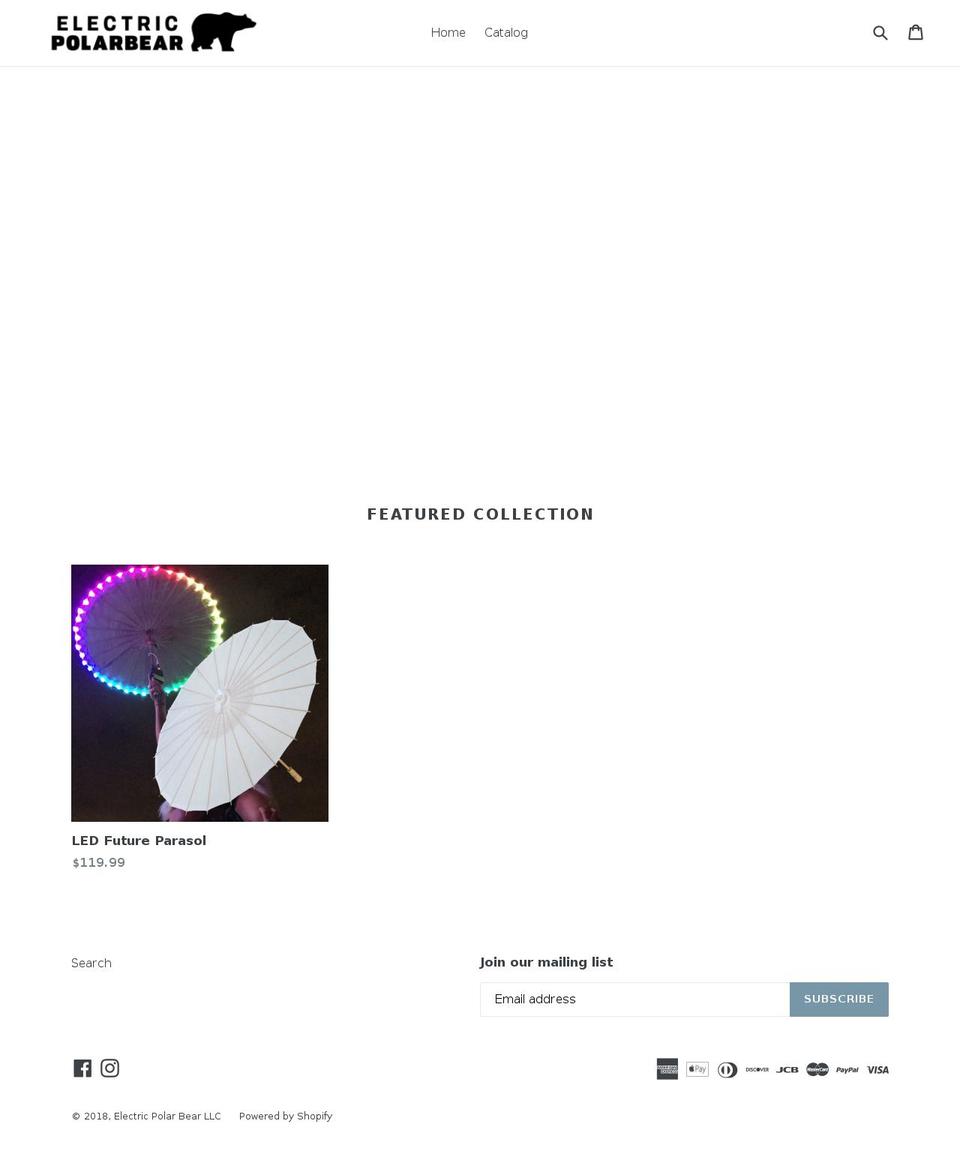 electricpolarbear.com — Shopify storefront screenshot