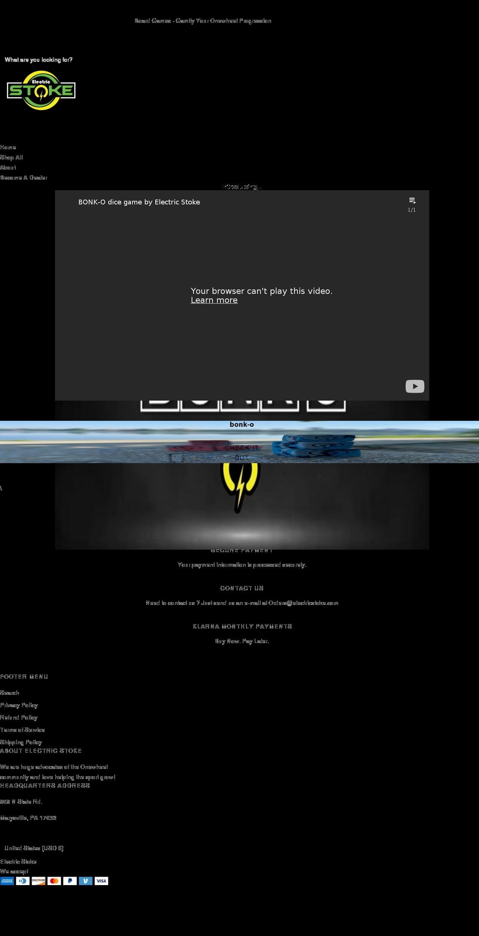 electricstoke.com shopify website screenshot