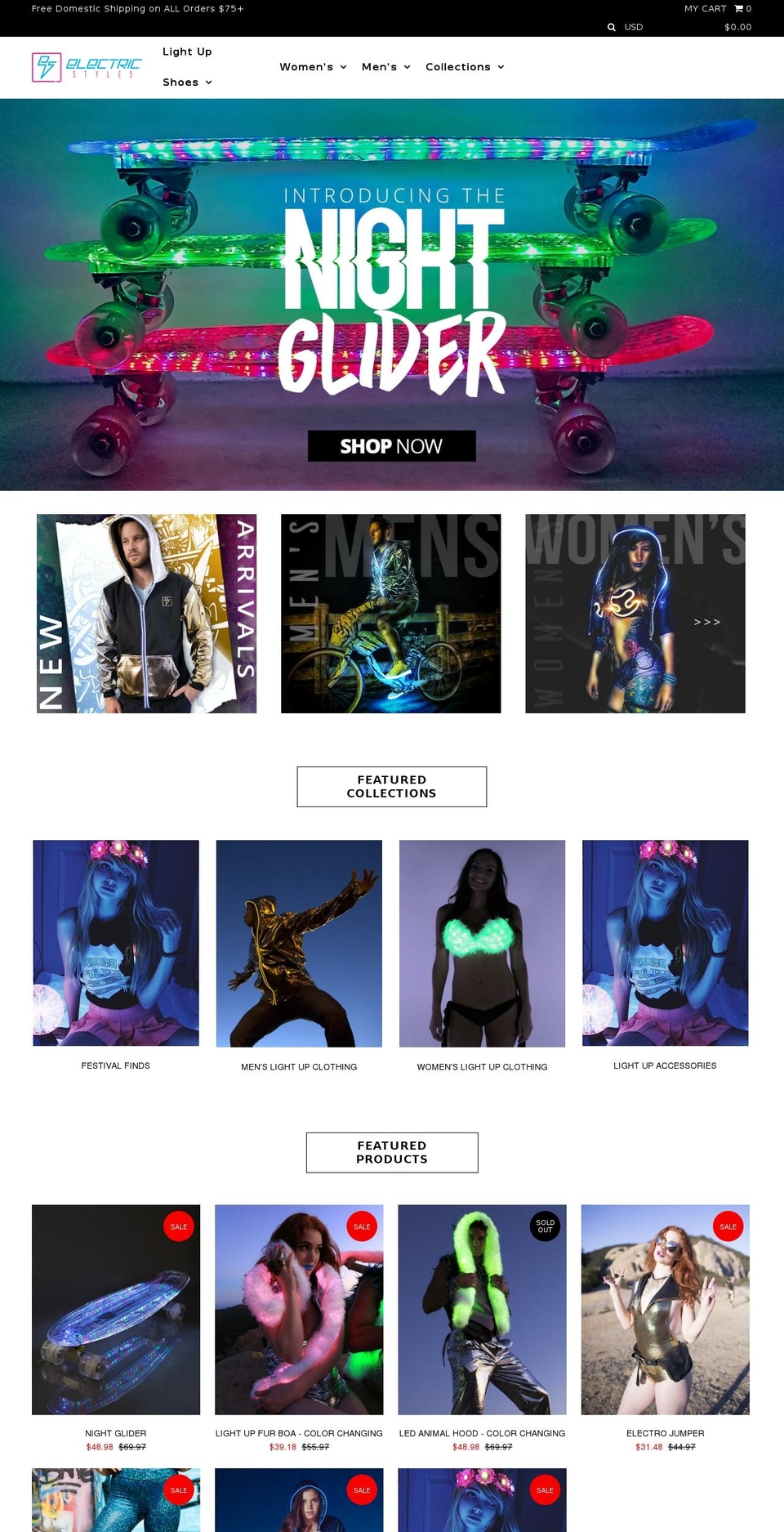 electricstyles.ca shopify website screenshot