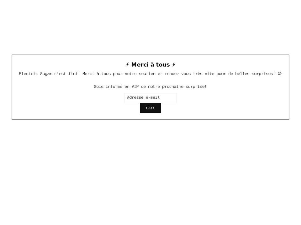 electricsugar.co shopify website screenshot