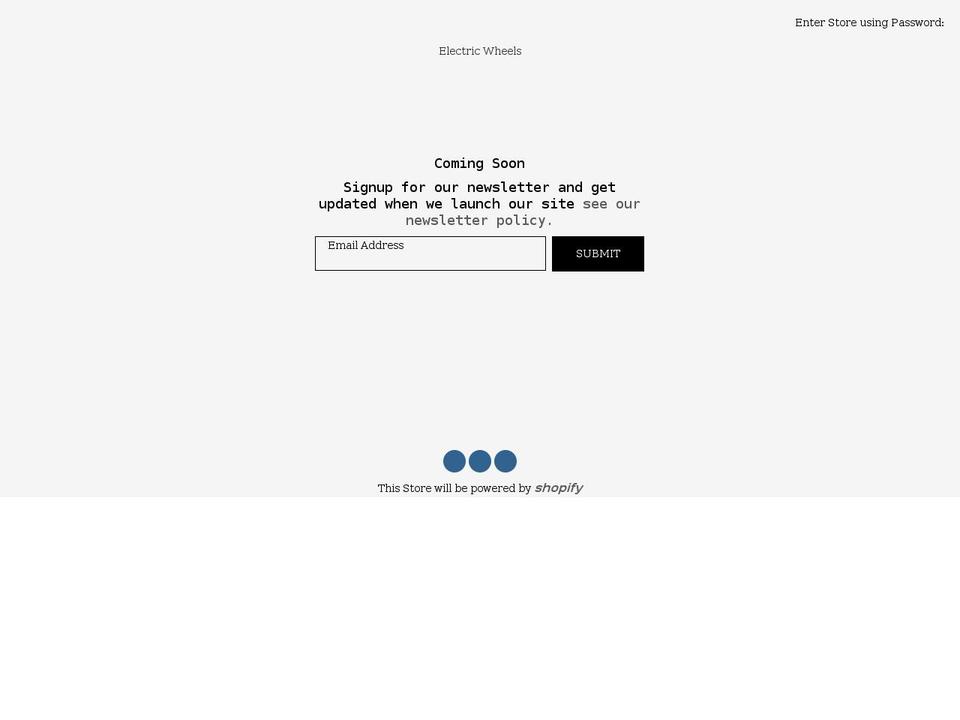 electricwheel.net shopify website screenshot