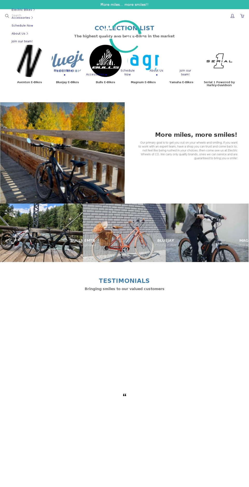 electricwheelsco.com shopify website screenshot