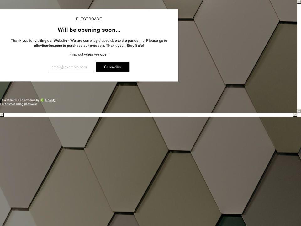 electroadestore.com shopify website screenshot