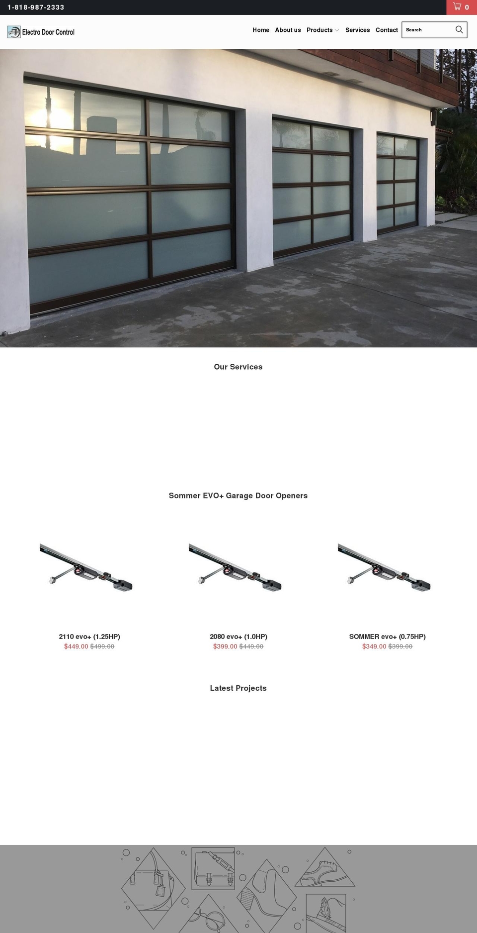 electrodoorcontrol.com — Shopify storefront screenshot