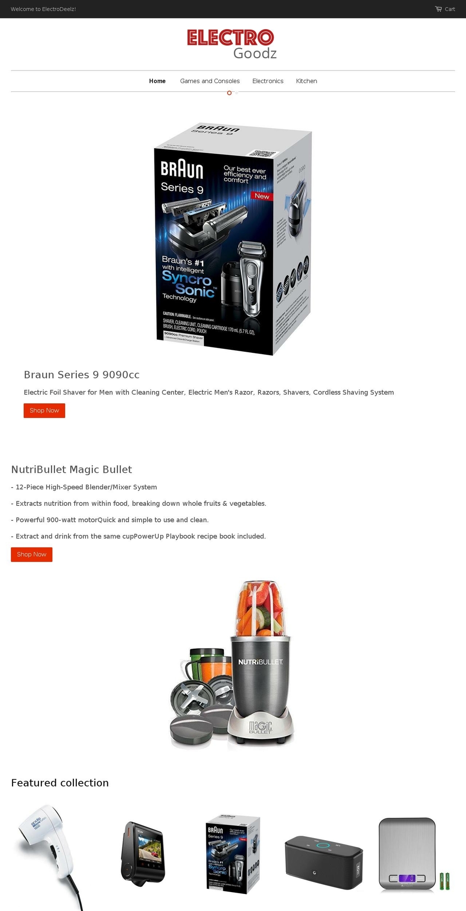 electrogoodz.com — Shopify storefront screenshot