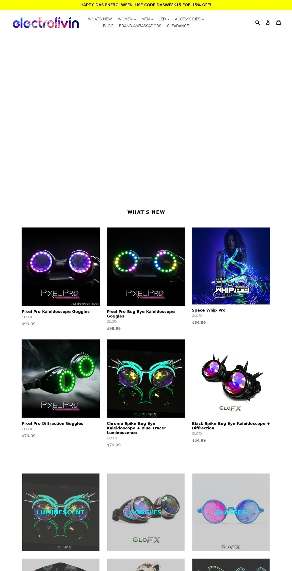 electrolivin.com shopify website screenshot