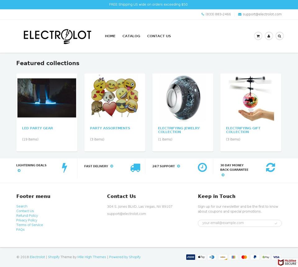 electrolot.com — Shopify storefront screenshot
