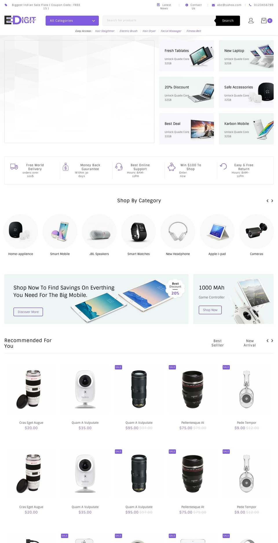 electron-demo.myshopify.com shopify website screenshot