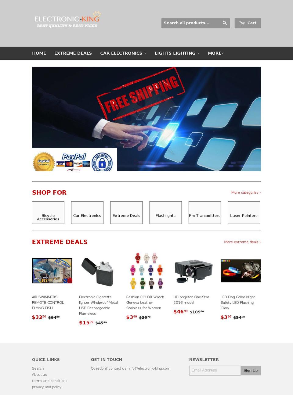 electronic-king.com shopify website screenshot